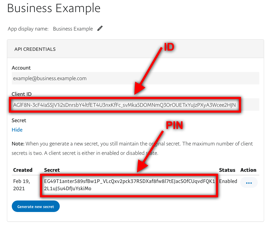 Where to find the right data in your PayPal account